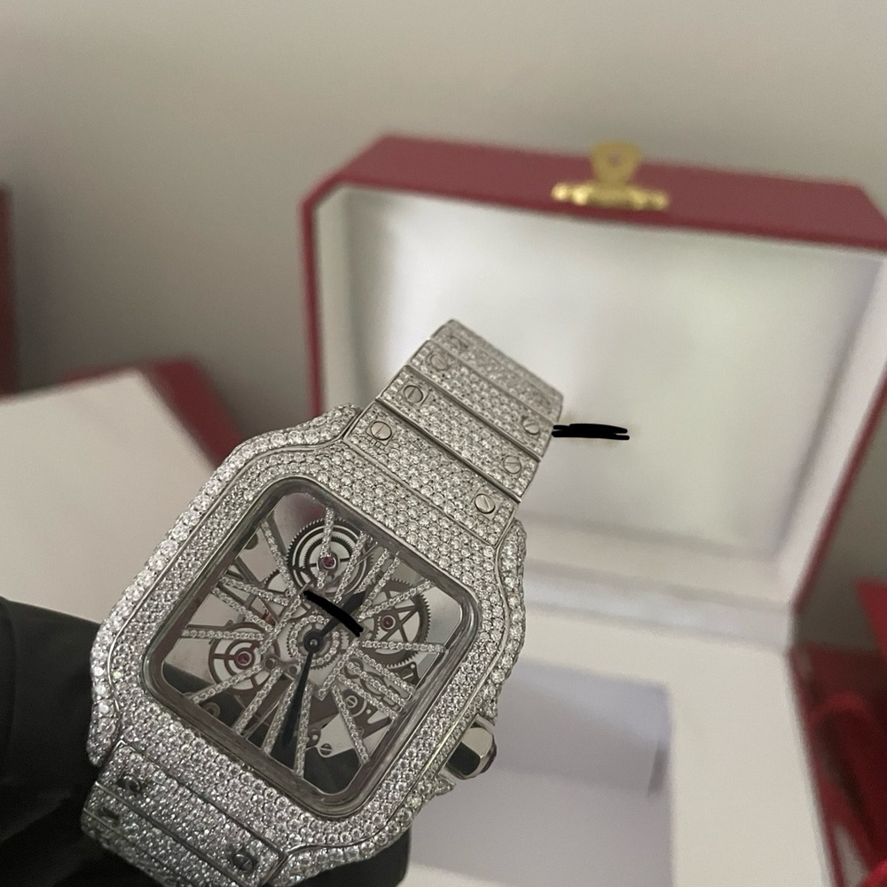 Moissanite Cartier Skeleton 41mm - Picture 2 of 6